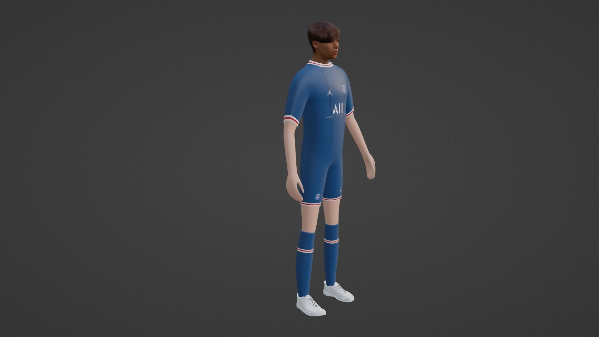 Soccer Player - Psg Low-poly 3D model_5