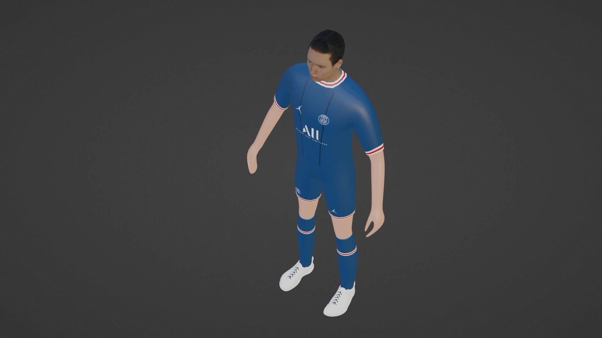 Soccer Player - Psg Low-poly 3D model_2
