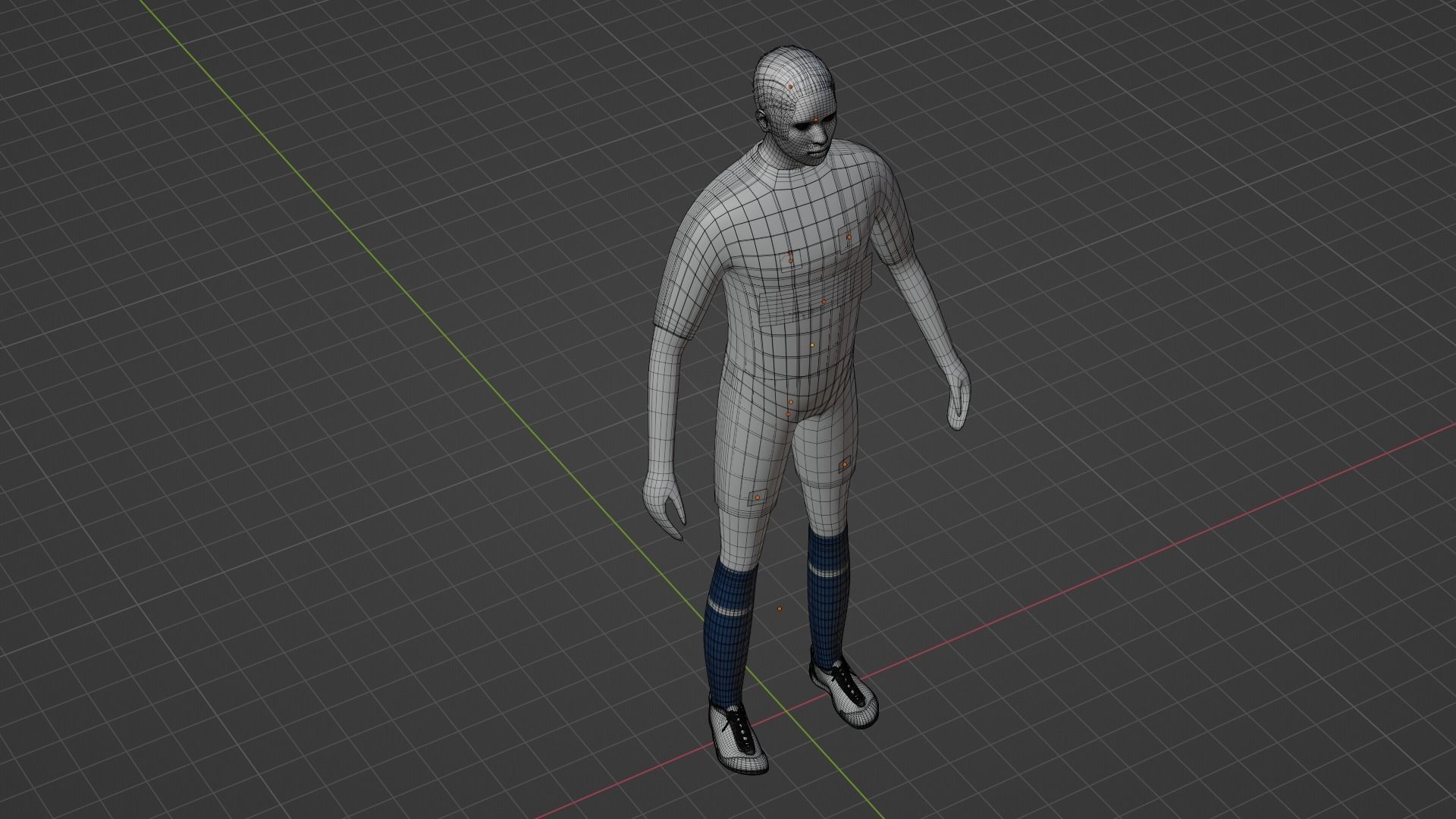 Soccer Player - Psg Low-poly 3D model_8