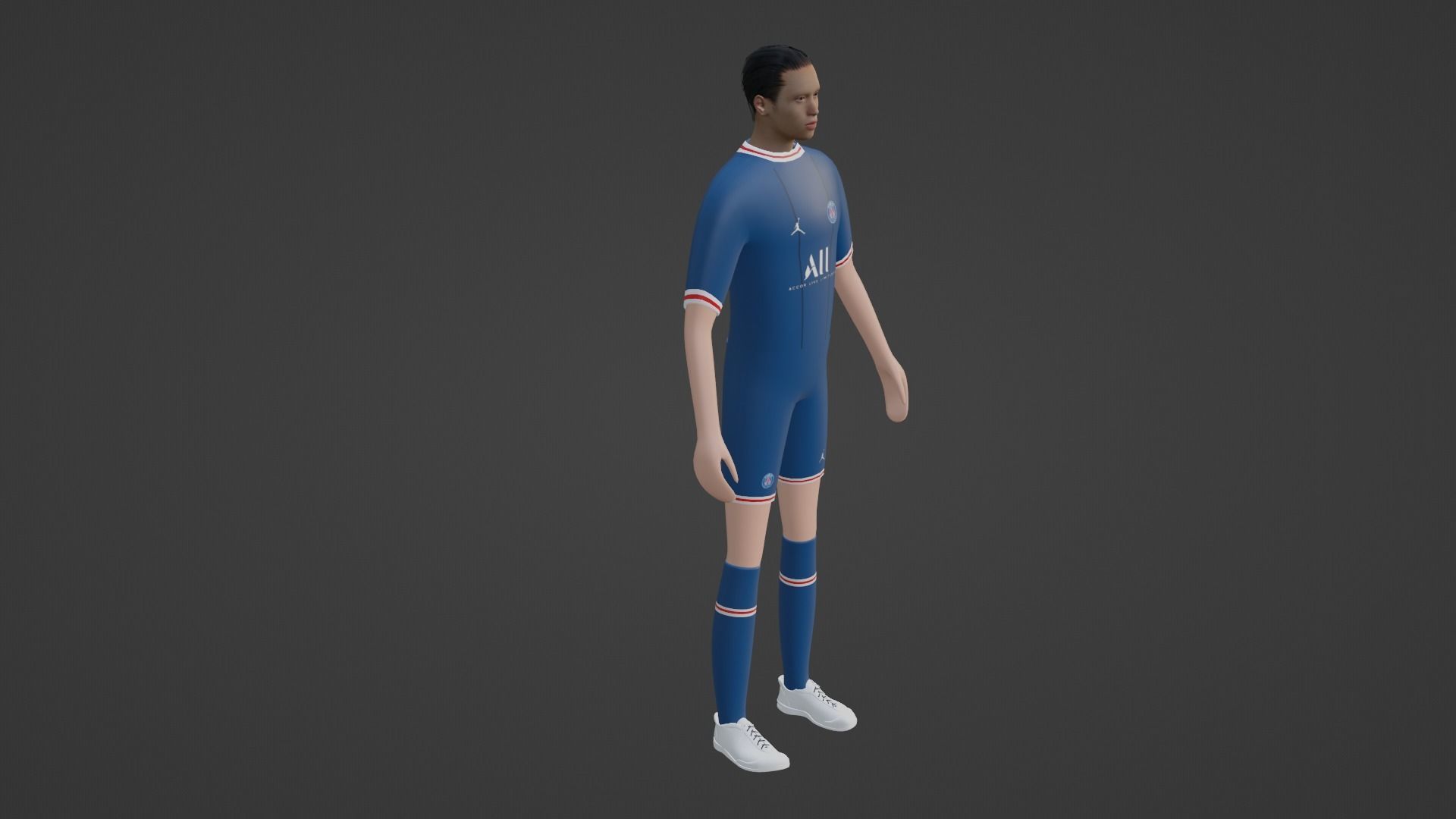 Soccer Player - Psg Low-poly 3D model_5