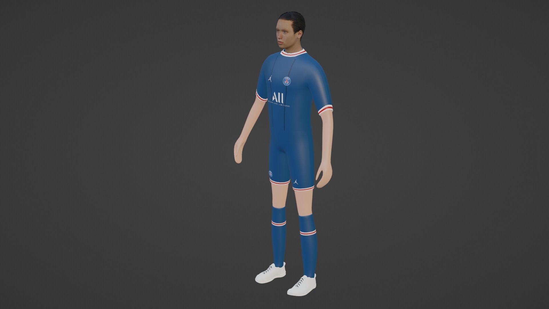 Soccer Player - Psg Low-poly 3D model_3