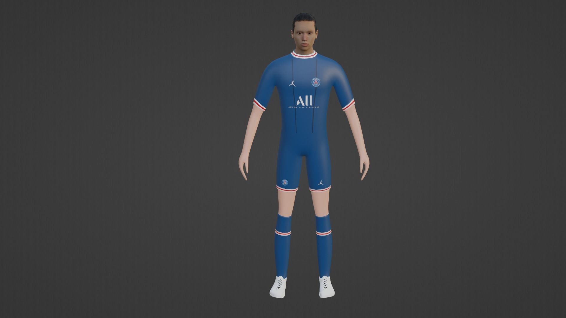 Soccer Player - Psg Low-poly 3D model_4