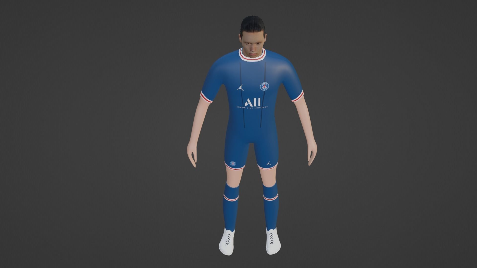 Soccer Player - Psg Low-poly 3D model_1