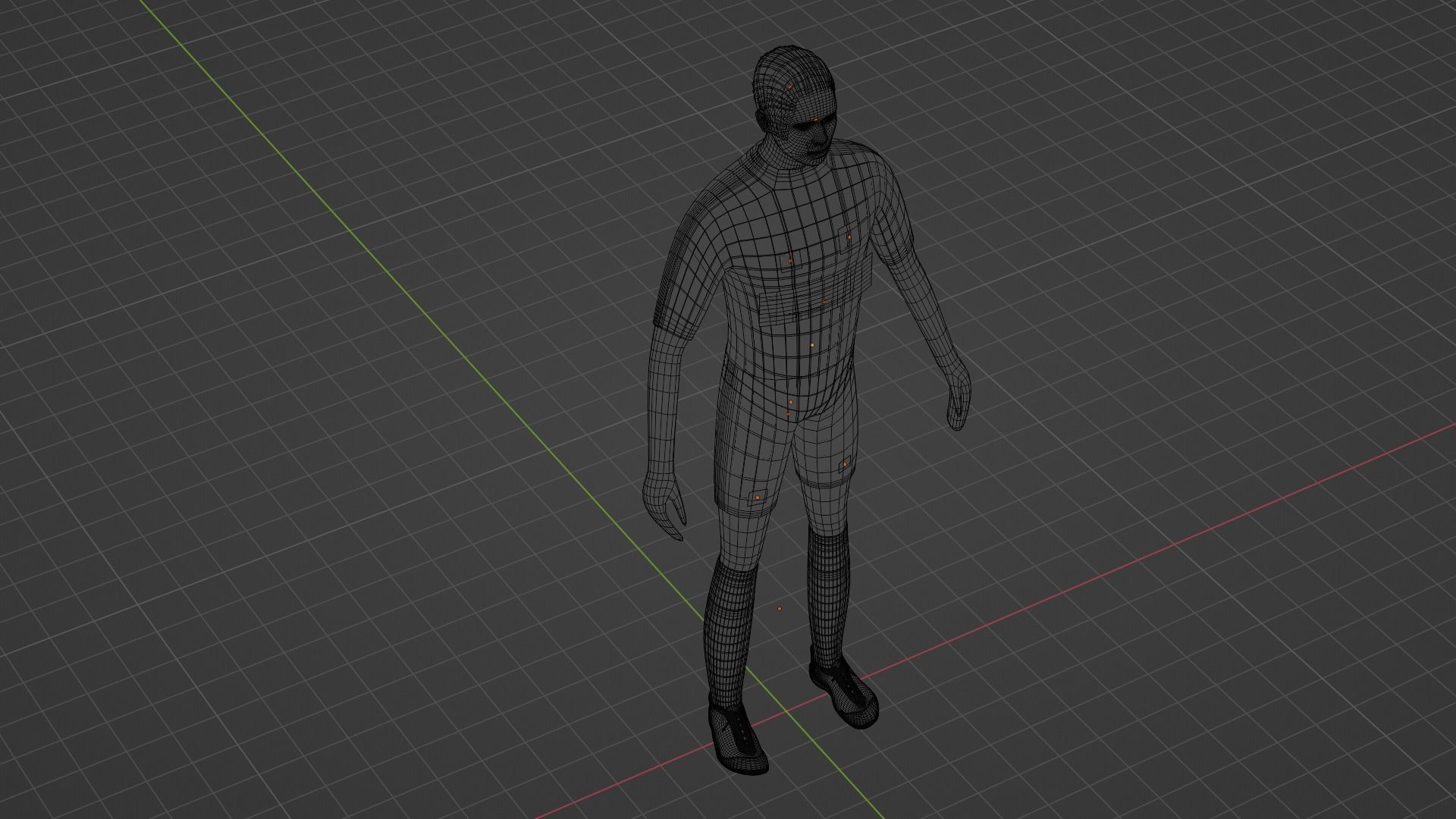 Soccer Player - Psg Low-poly 3D model_9