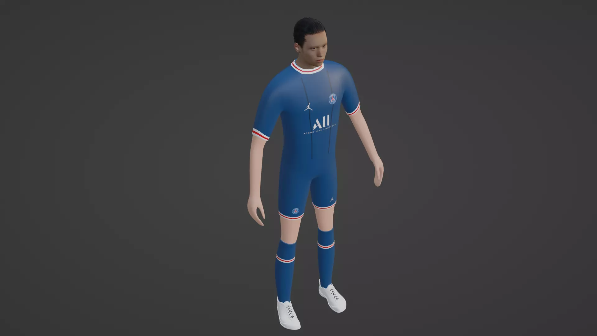 Soccer Player - Psg Low-poly 3D model_0