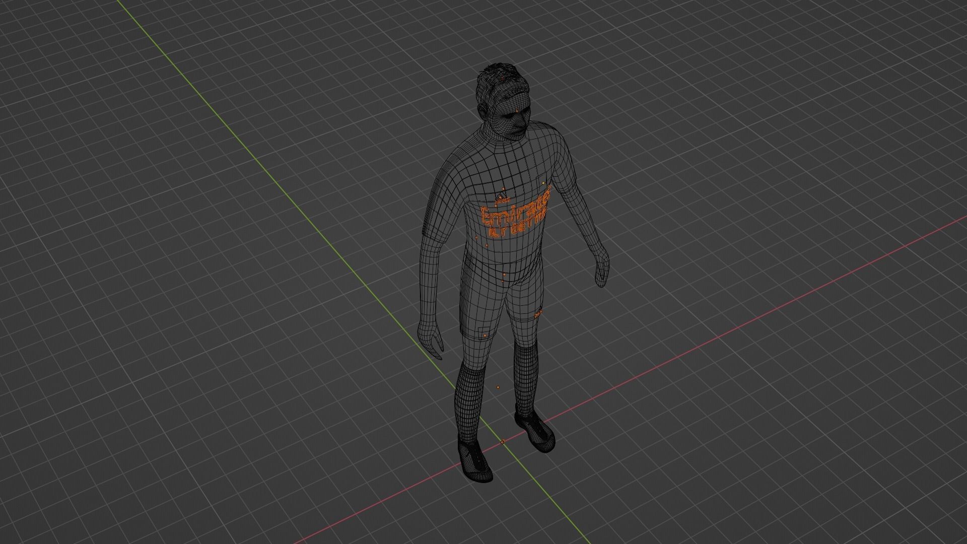 Soccer Player - Real Madrid Low-poly 3D model_9