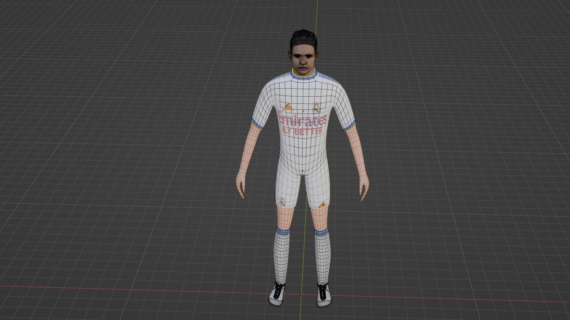 Soccer Player - Real Madrid Low-poly 3D model_7