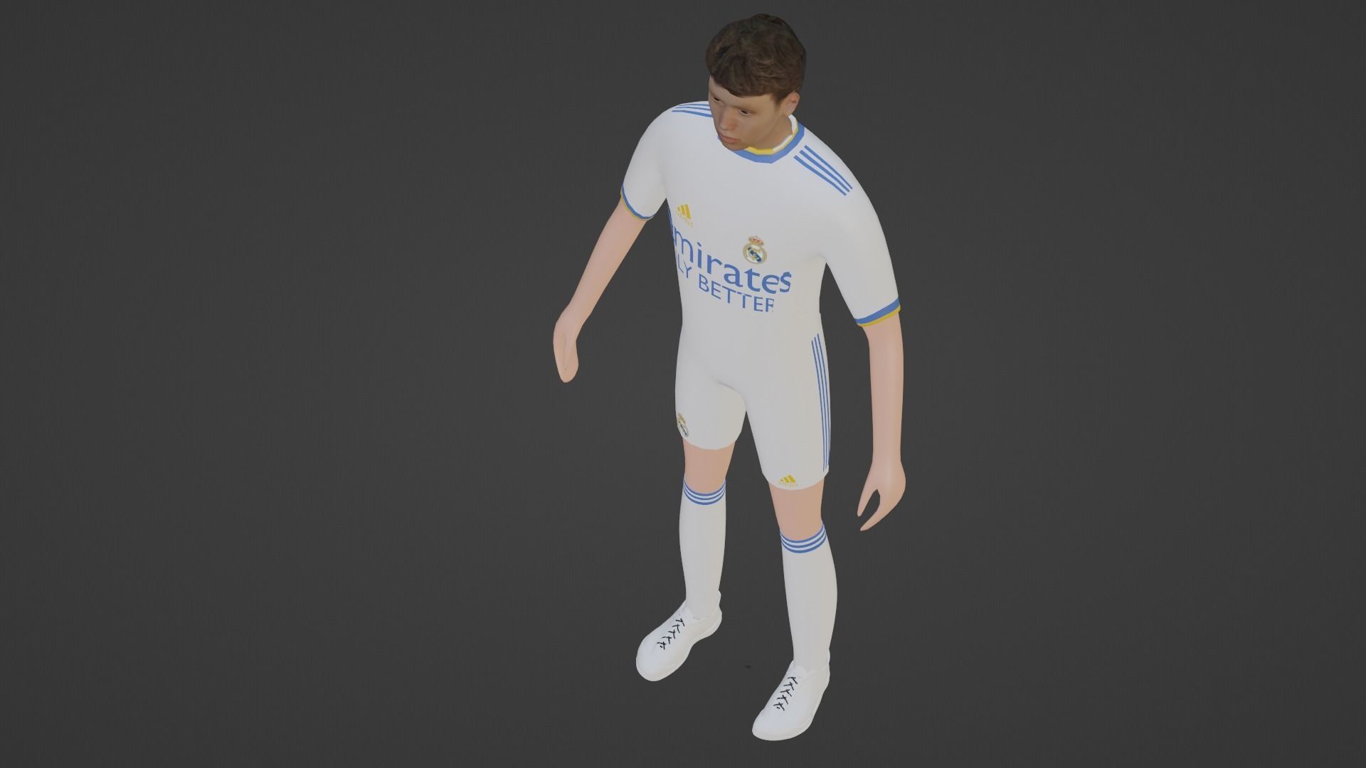 Soccer Player - Real Madrid Low-poly 3D model_2