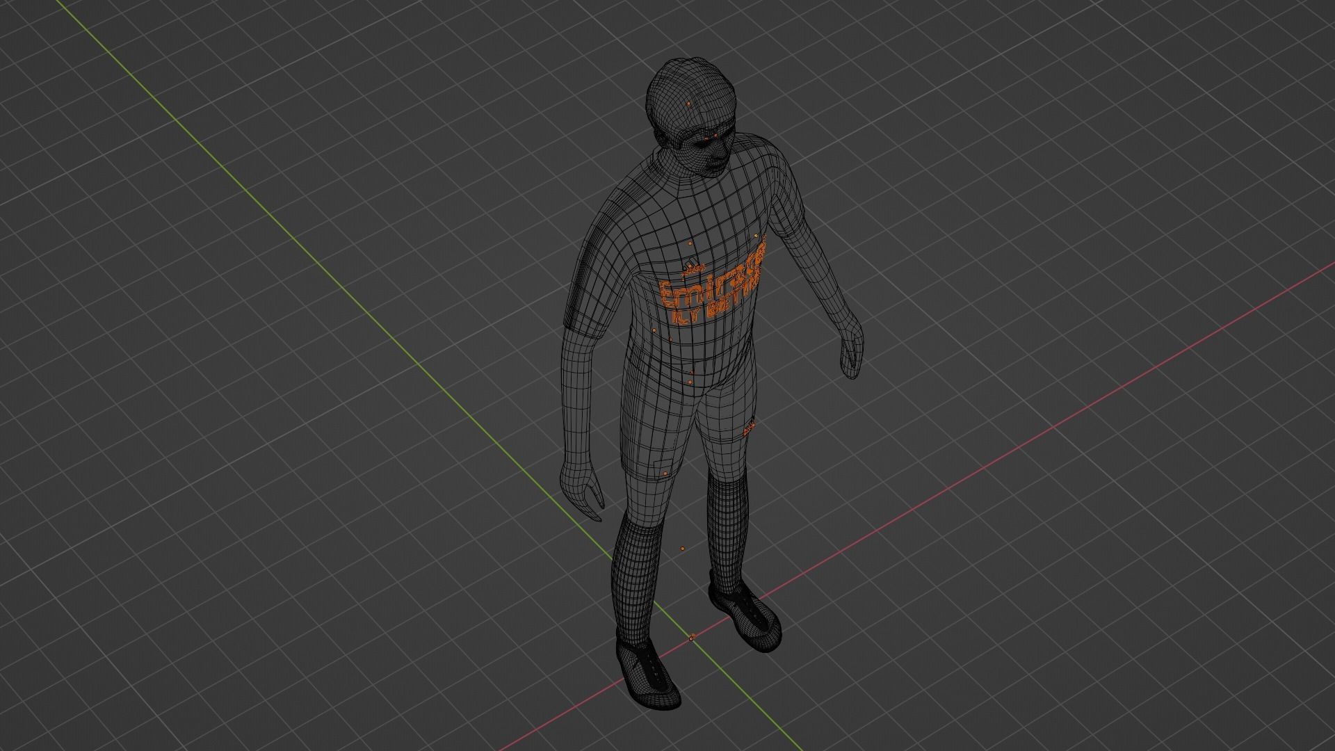 Soccer Player - Real Madrid Low-poly 3D model_9