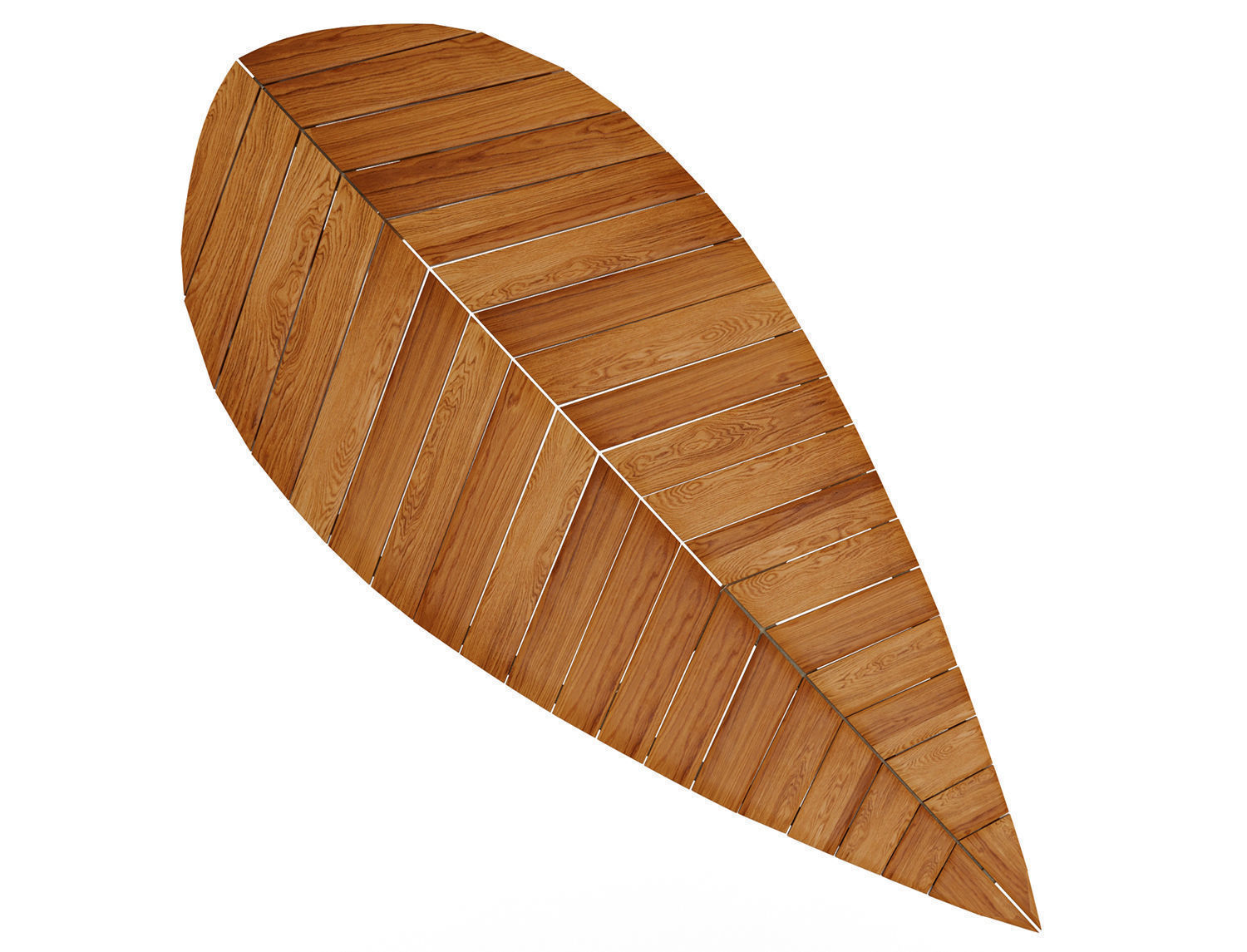 Leaf Bench 3D model_2