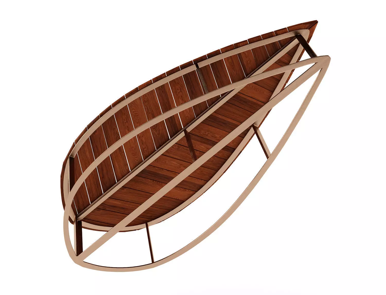 Leaf Bench 3D model_0