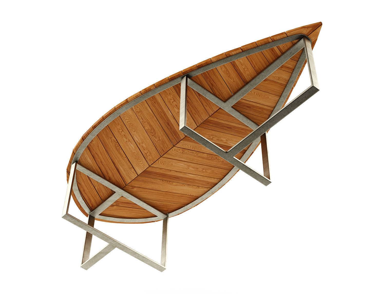 Leaf Bench 3D model_1