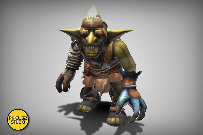 Dungeon Fantasy Monster - Troll Seeker Low-poly 3D model