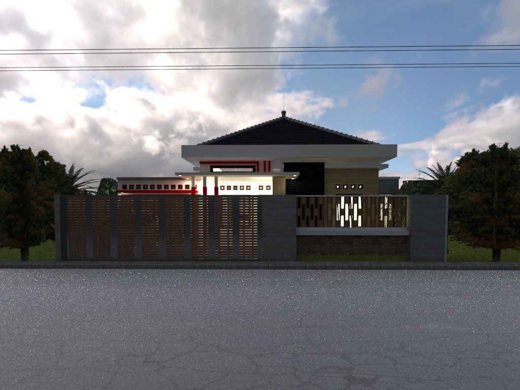 modern japan house 3D print model_3