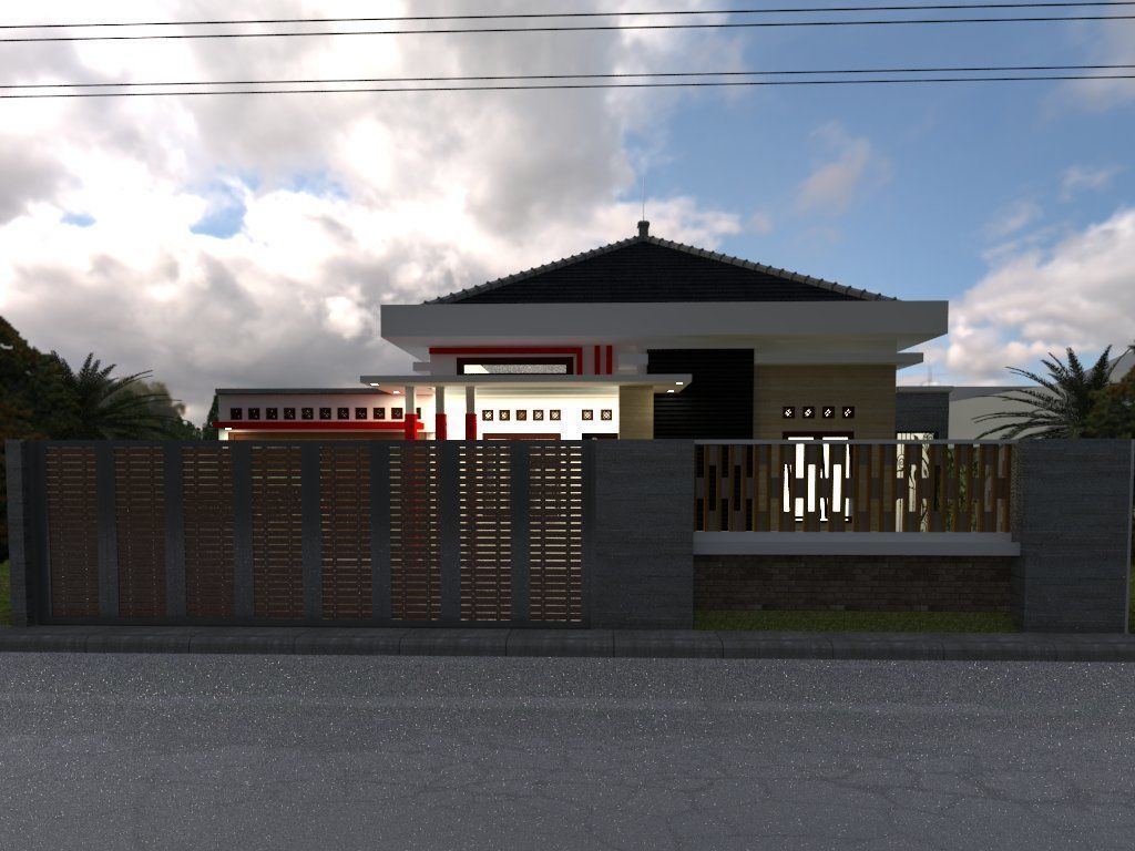 modern japan house 3D print model_1