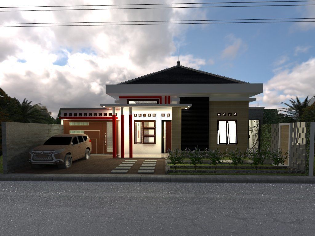 modern japan house 3D print model_2