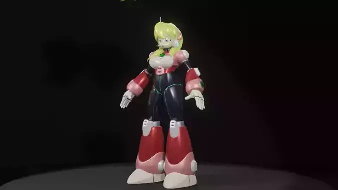 Alia from Megaman X5 Low-poly 3D model