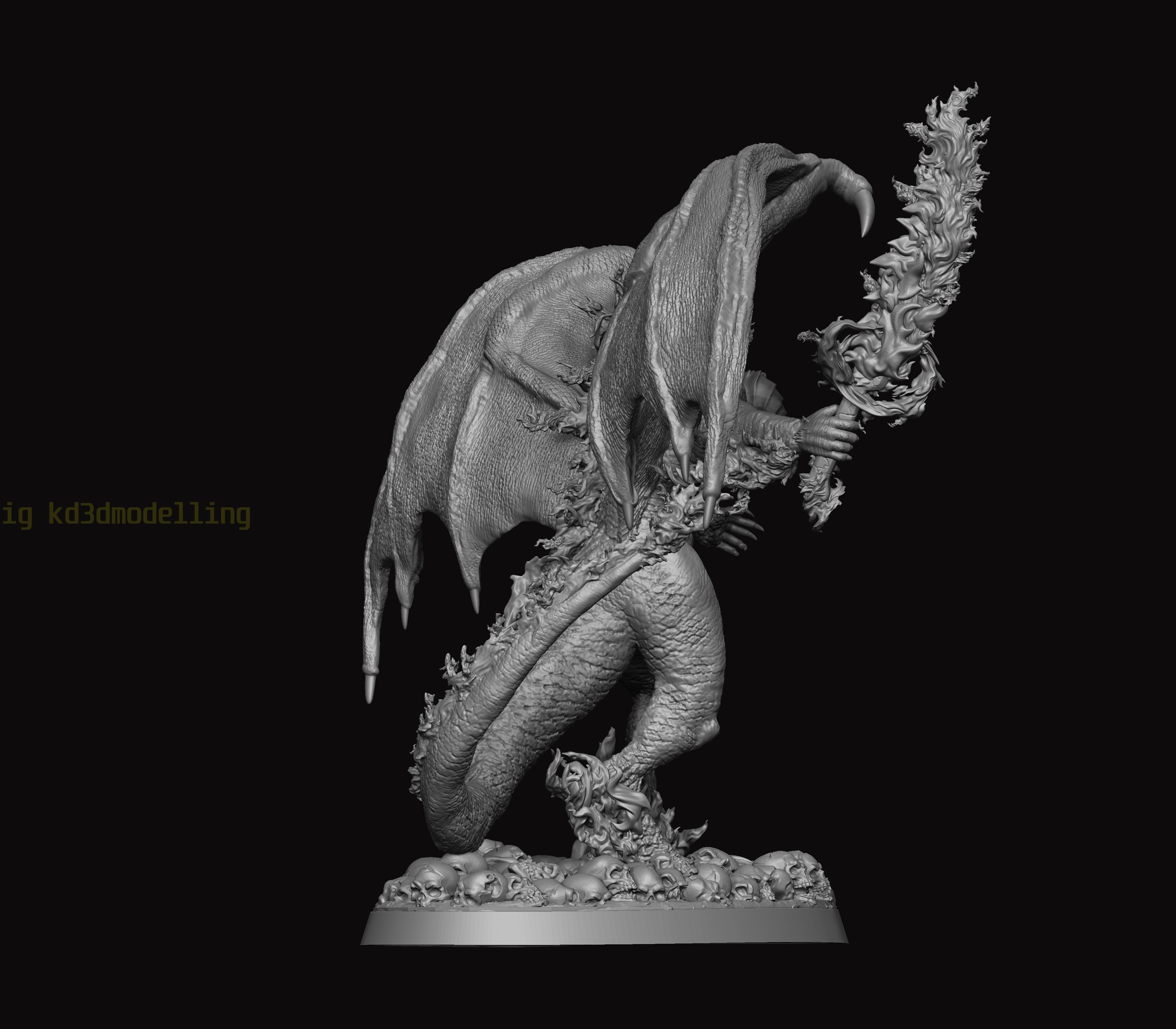 Balrog Hell Fire 3D print model_8