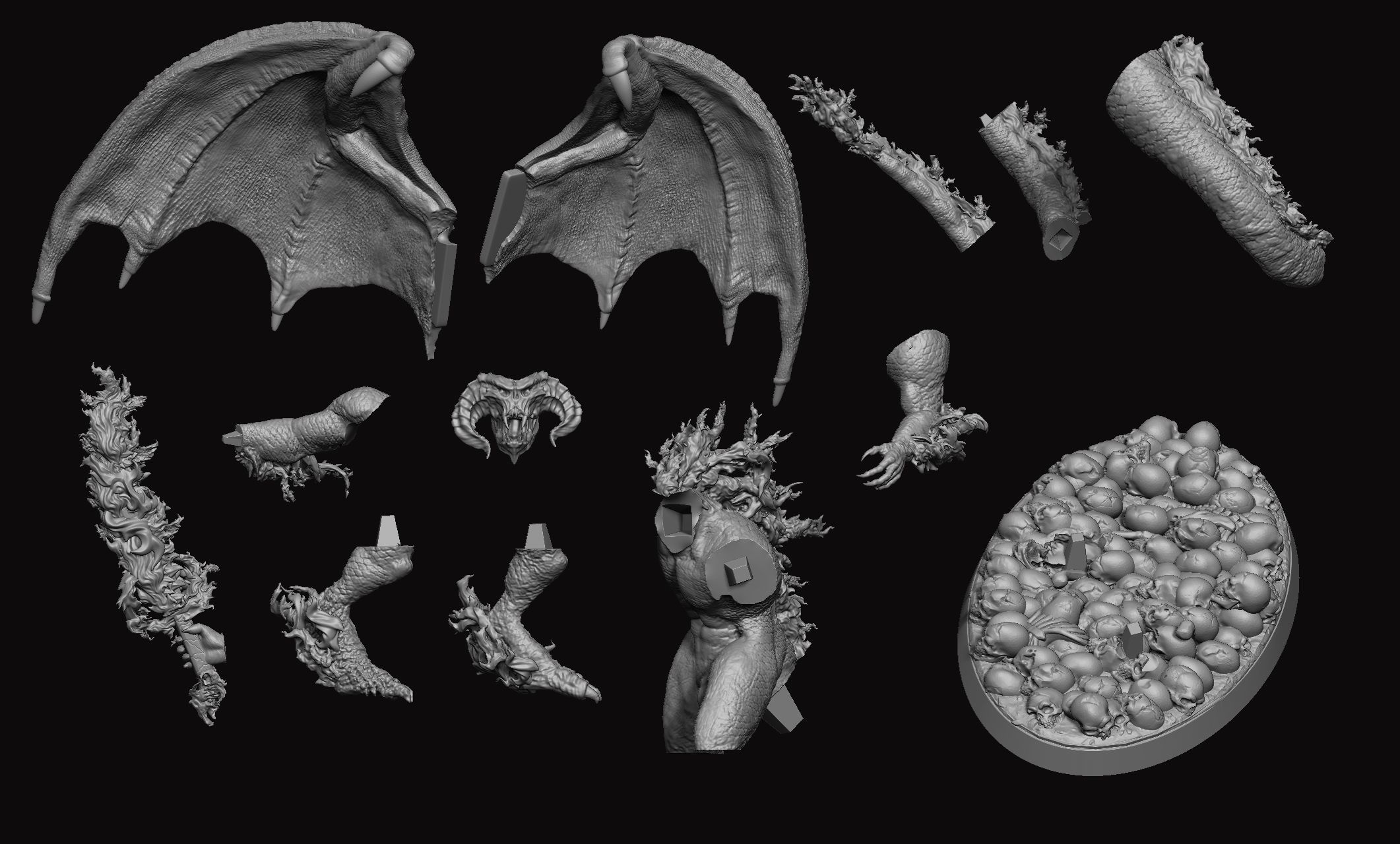 Balrog Hell Fire 3D print model_18