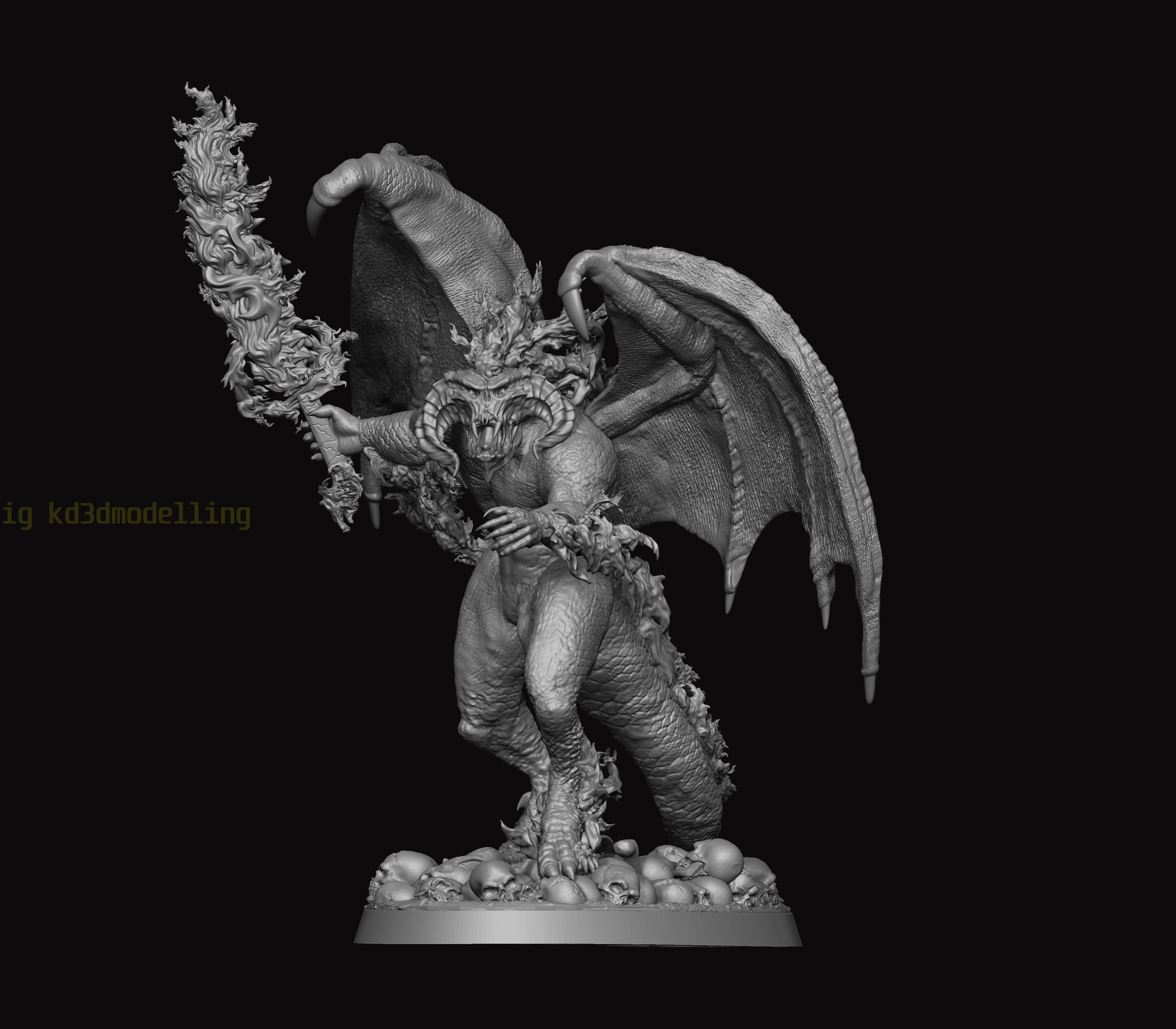 Balrog Hell Fire 3D print model_17