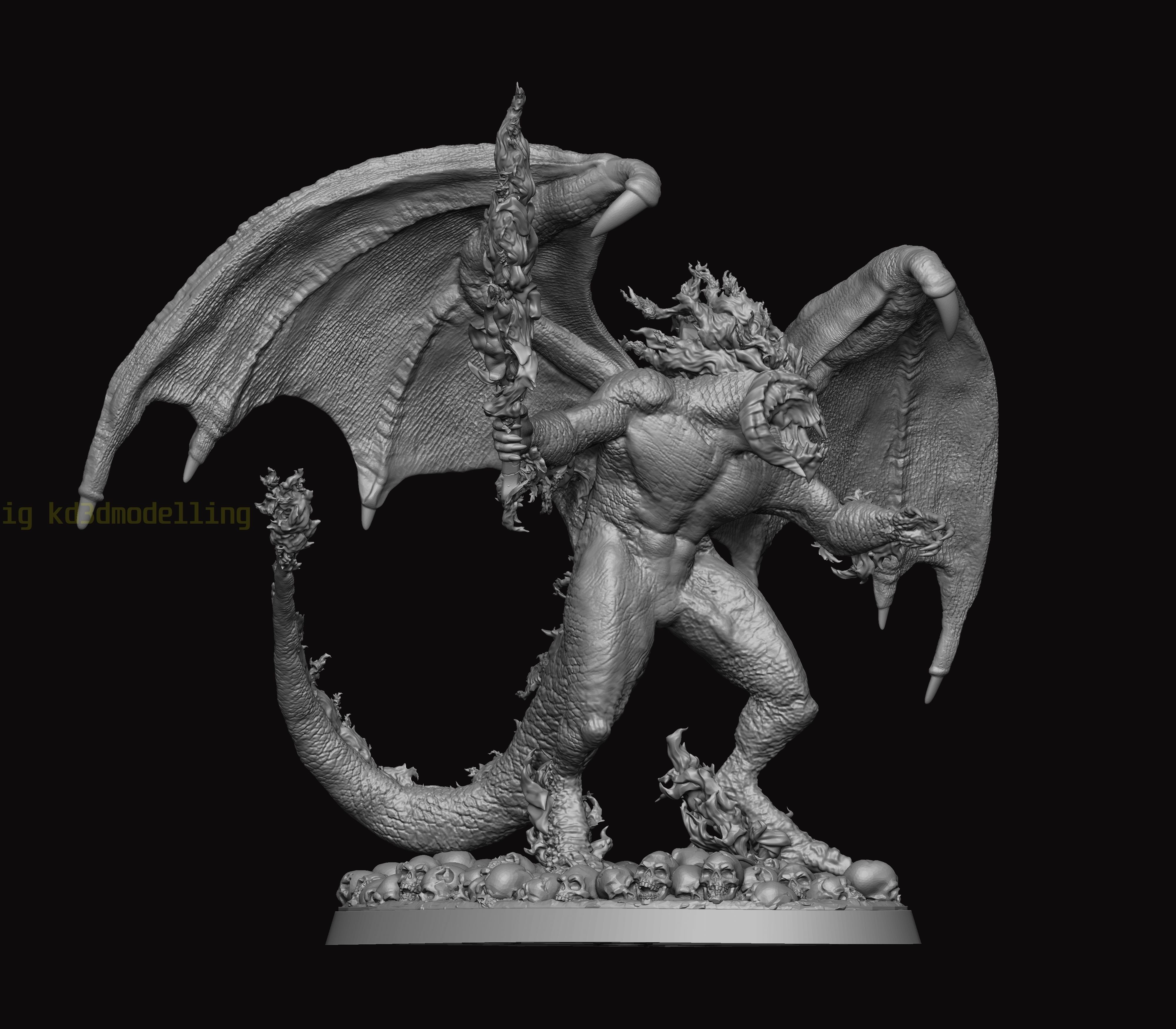 Balrog Hell Fire 3D print model_4