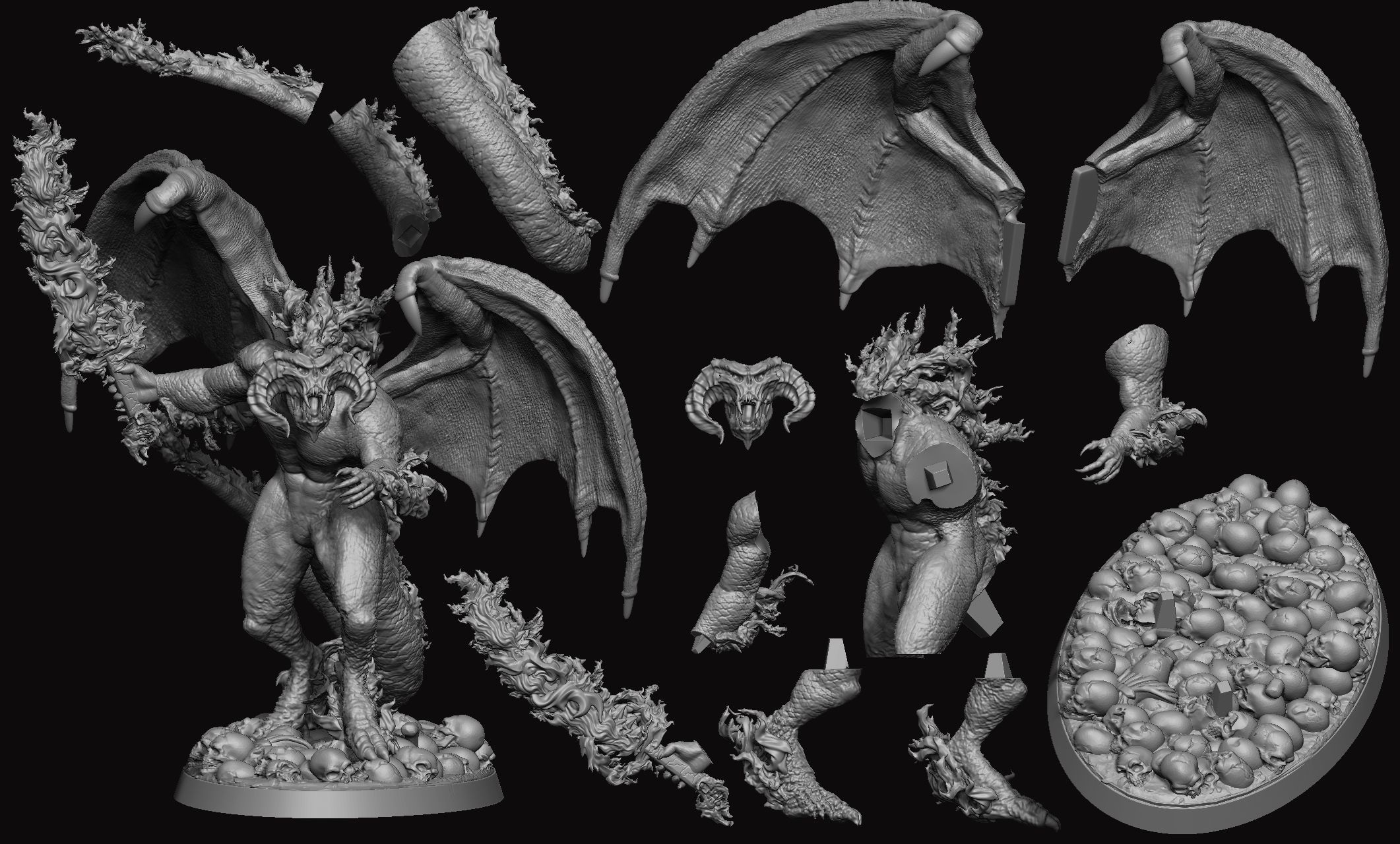 Balrog Hell Fire 3D print model_1