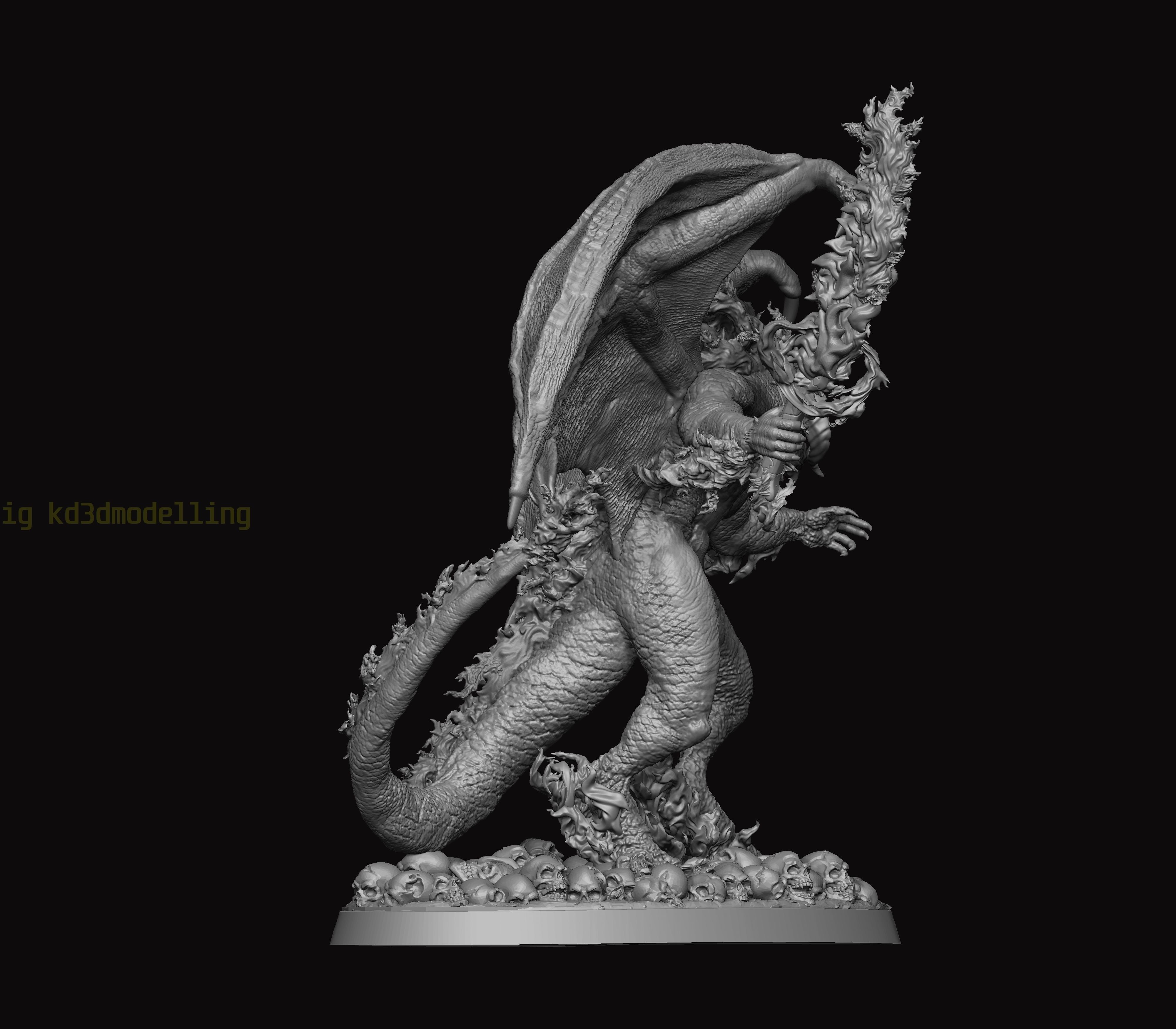 Balrog Hell Fire 3D print model_7
