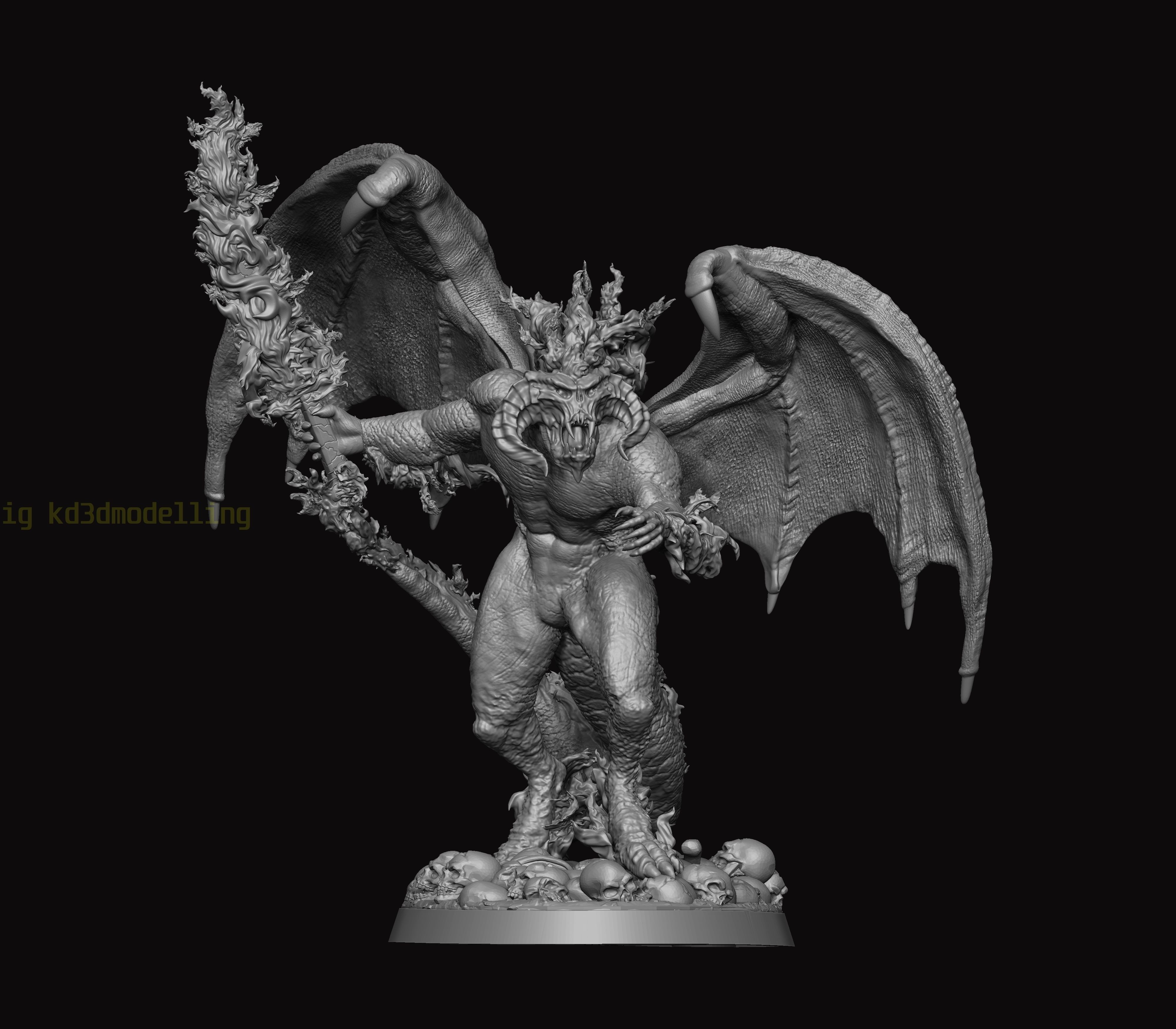 Balrog Hell Fire 3D print model_2
