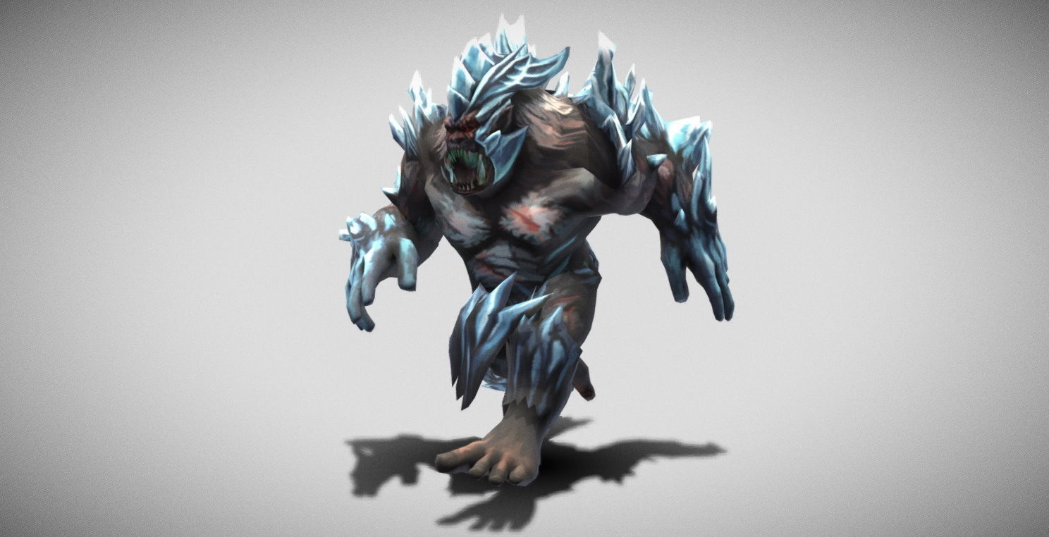 Dungeon Fantasy Monster - Beast of Ice Low-poly 3D model_10