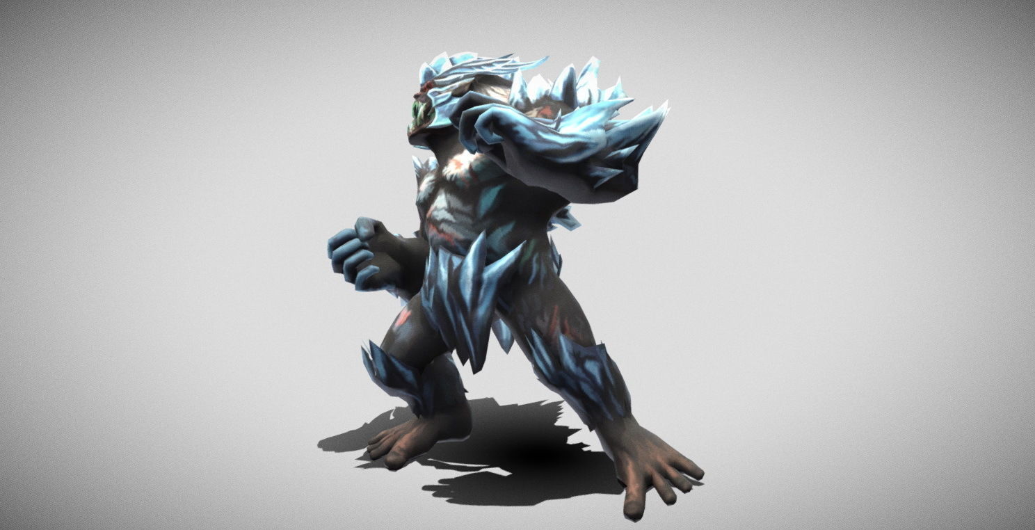 Dungeon Fantasy Monster - Beast of Ice Low-poly 3D model_19