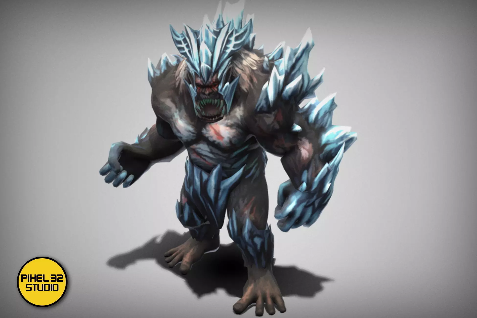 Dungeon Fantasy Monster - Beast of Ice Low-poly 3D model_0