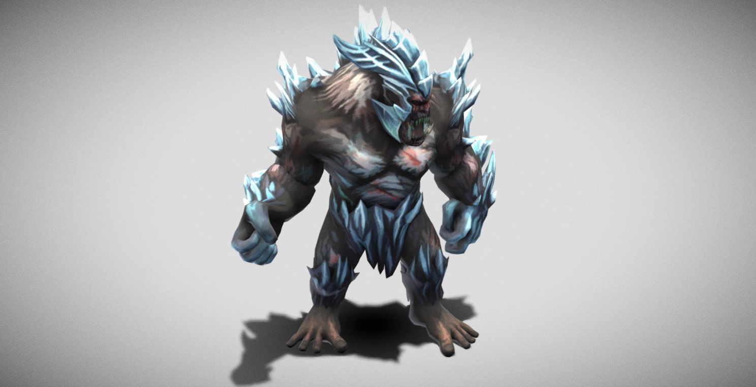 Dungeon Fantasy Monster - Beast of Ice Low-poly 3D model_5