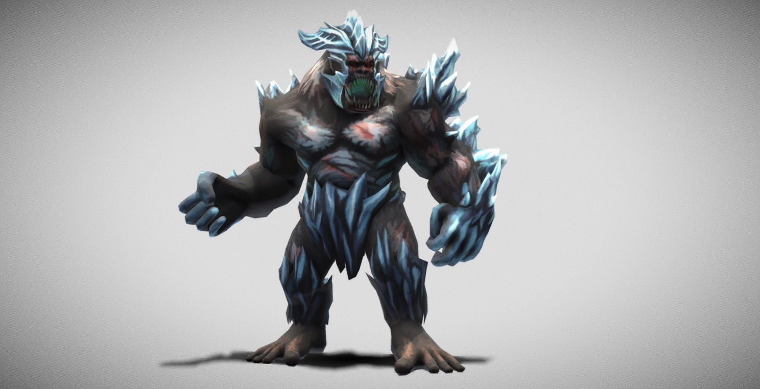 Dungeon Fantasy Monster - Beast of Ice Low-poly 3D model_9