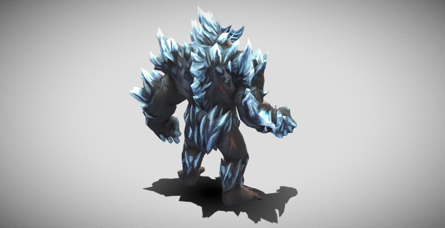 Dungeon Fantasy Monster - Beast of Ice Low-poly 3D model_7