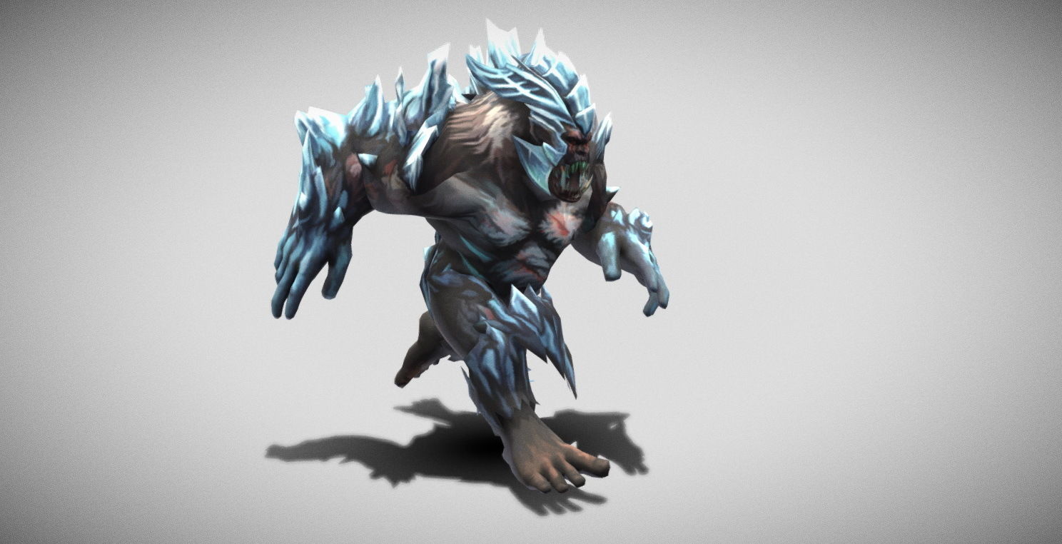 Dungeon Fantasy Monster - Beast of Ice Low-poly 3D model_13