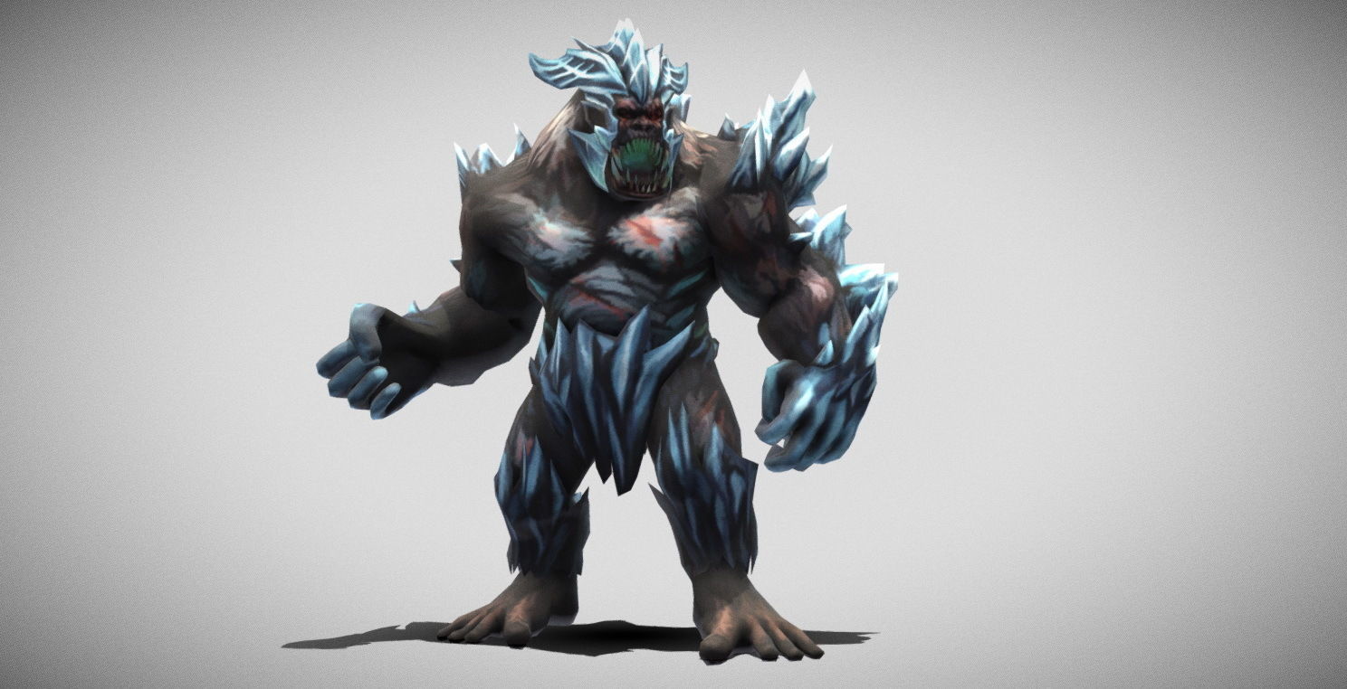 Dungeon Fantasy Monster - Beast of Ice Low-poly 3D model_8