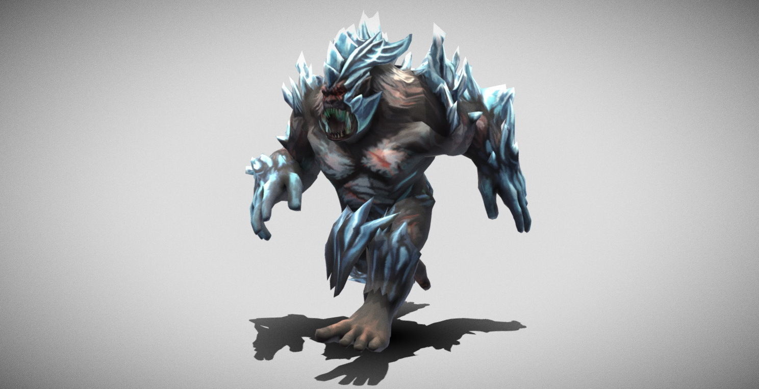 Dungeon Fantasy Monster - Beast of Ice Low-poly 3D model_11