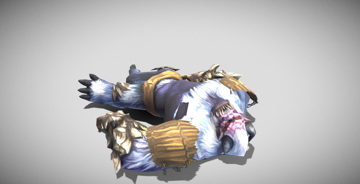 Dungeon Fantasy Monster - Yeti Low-poly 3D model_23