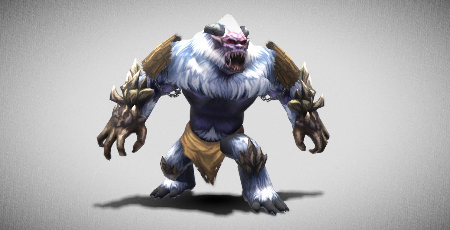 Dungeon Fantasy Monster - Yeti Low-poly 3D model_2