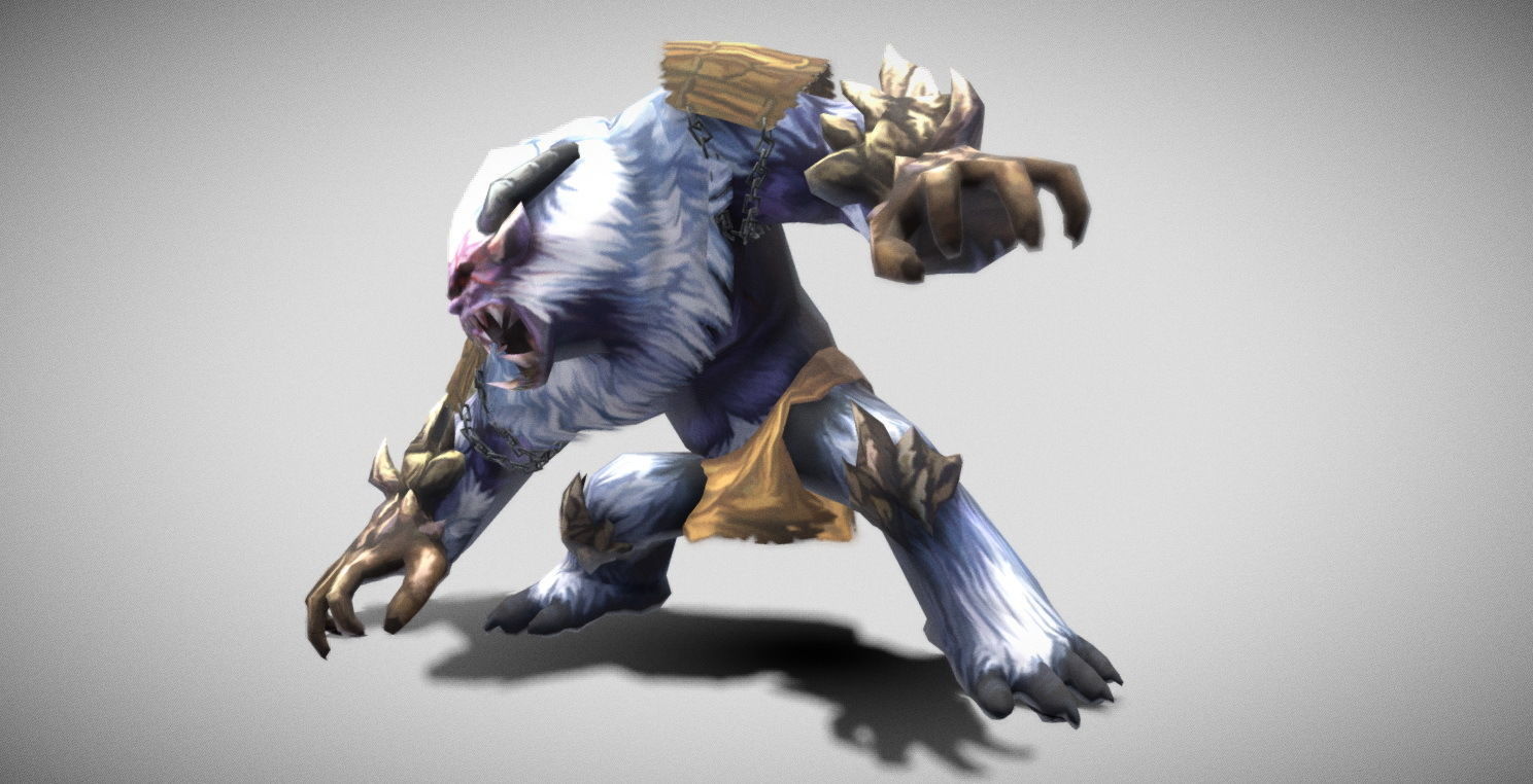 Dungeon Fantasy Monster - Yeti Low-poly 3D model_21