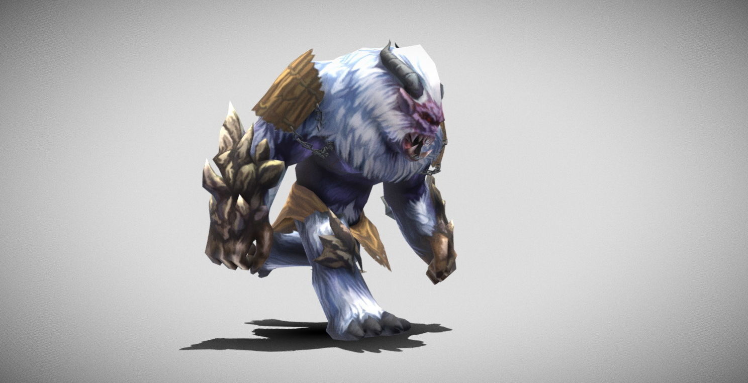Dungeon Fantasy Monster - Yeti Low-poly 3D model_11