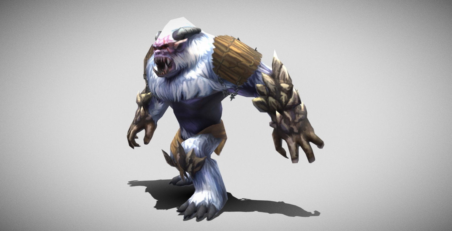 Dungeon Fantasy Monster - Yeti Low-poly 3D model_4