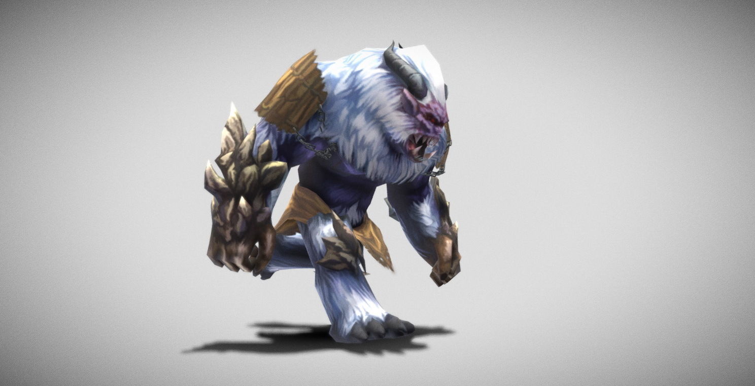 Dungeon Fantasy Monster - Yeti Low-poly 3D model_10