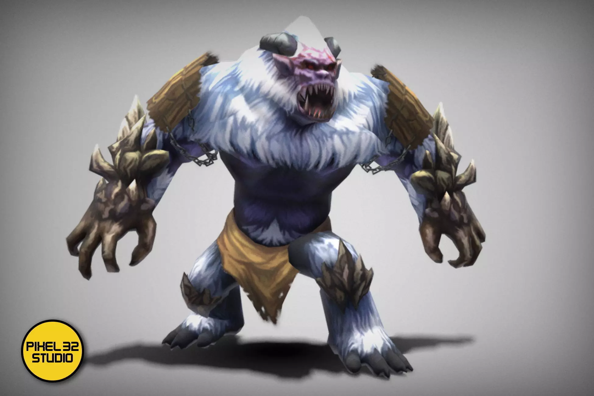 Dungeon Fantasy Monster - Yeti Low-poly 3D model_0