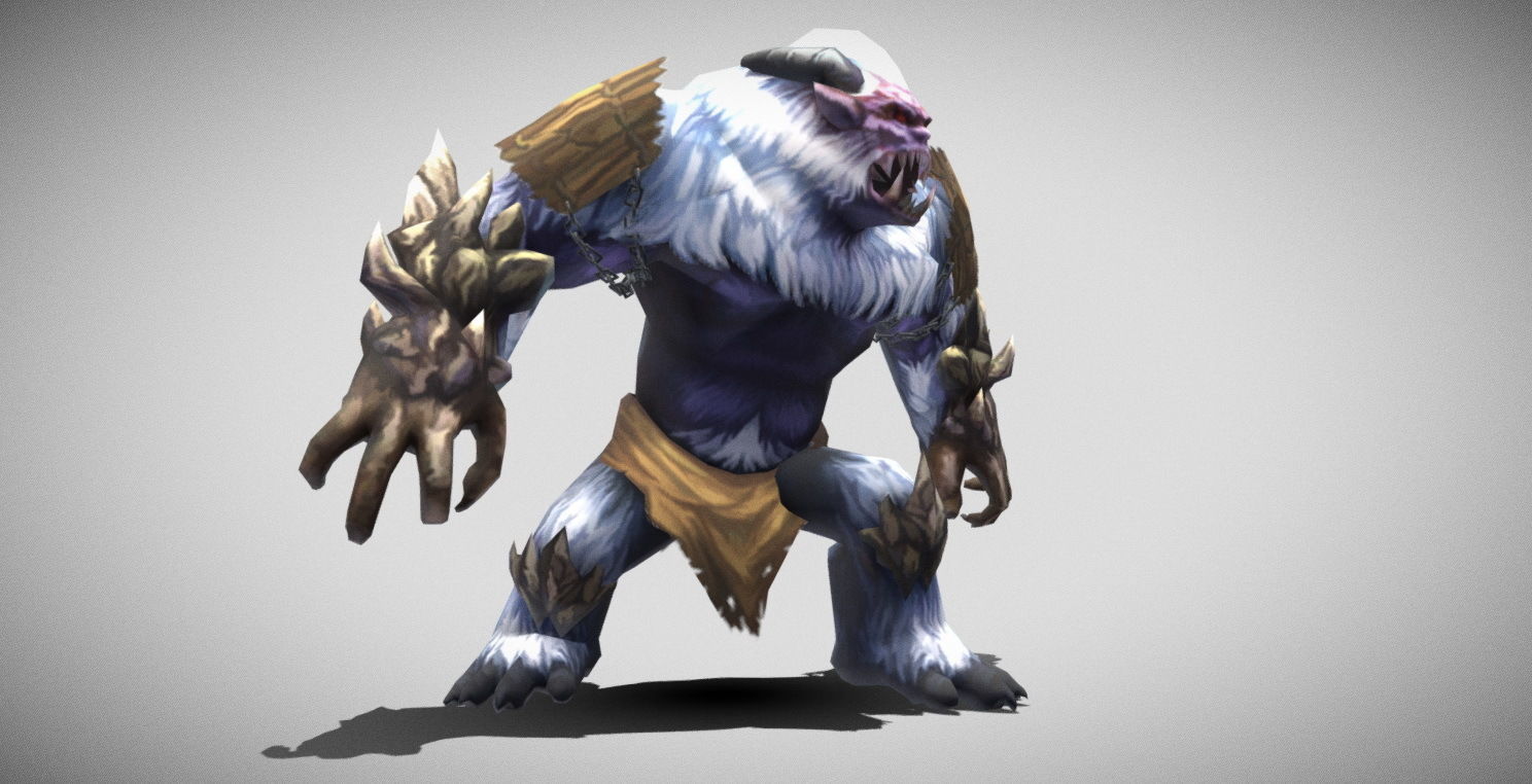 Dungeon Fantasy Monster - Yeti Low-poly 3D model_8