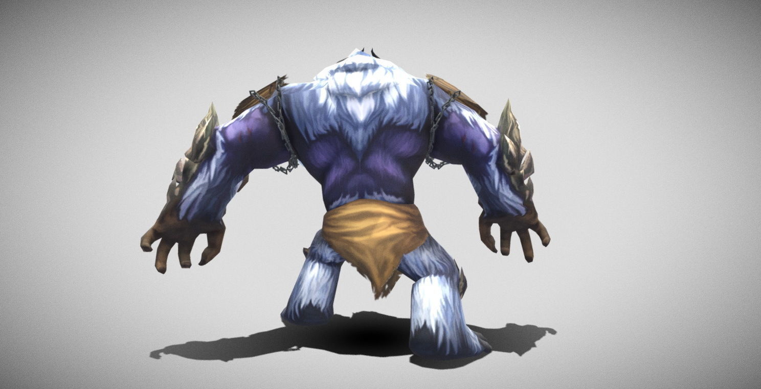 Dungeon Fantasy Monster - Yeti Low-poly 3D model_7