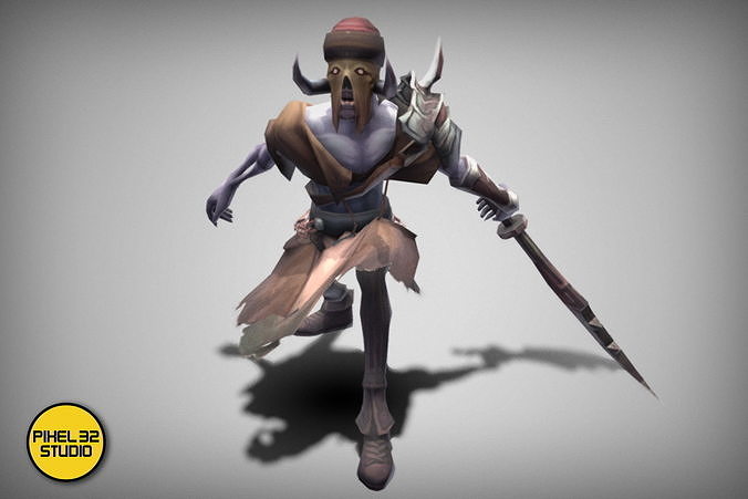 Dungeon Fantasy Monster - Savage Zombie Low-poly 3D model