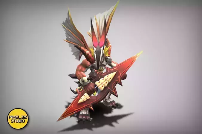 Dungeon Fantasy Monster - Noble Lizard Warrior 1