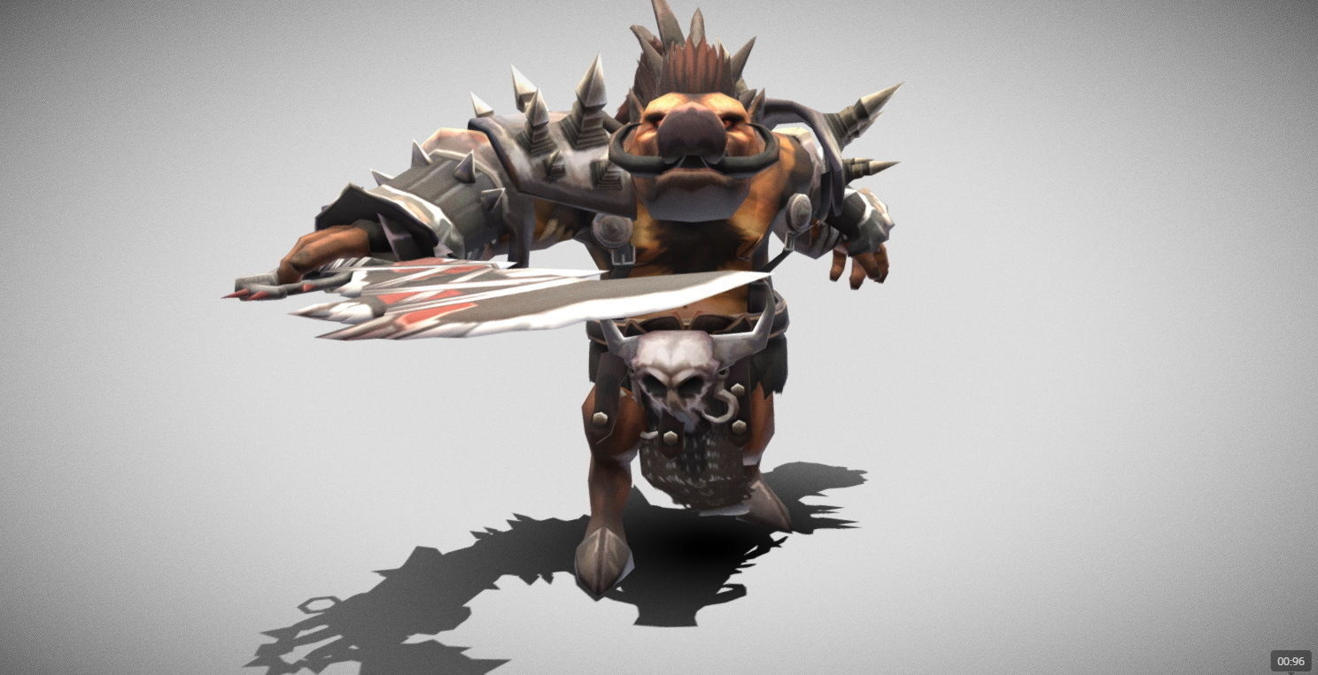 Dungeon Fantasy Monster - General Orc Low-poly 3D model_20