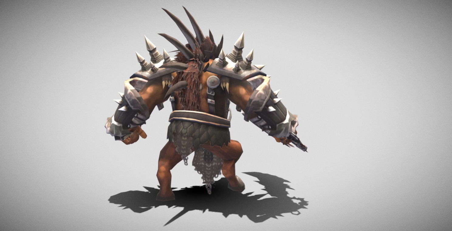Dungeon Fantasy Monster - General Orc Low-poly 3D model_7